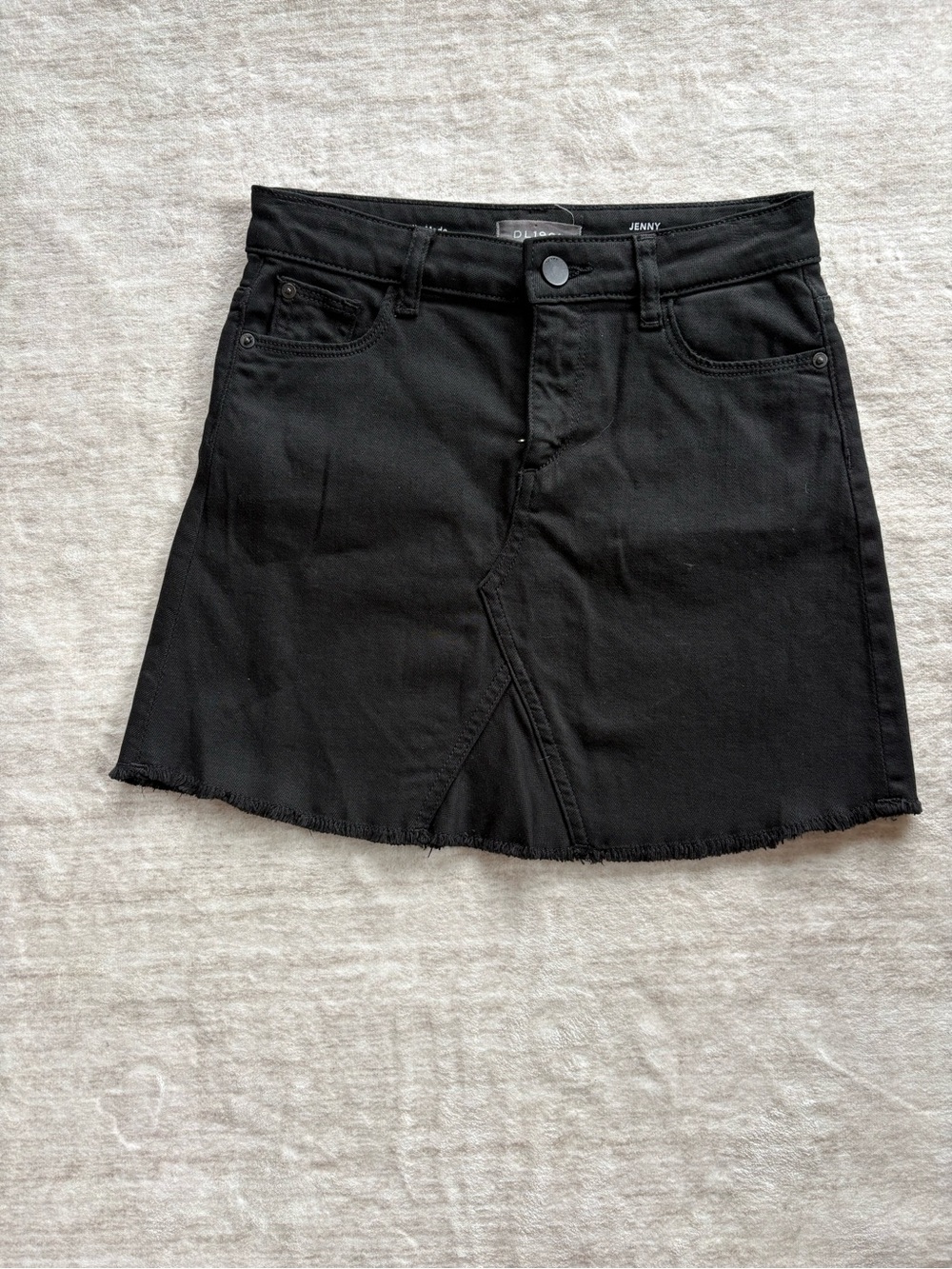 DL1961 Girls Black Denim Jenny Mini Skirt Size 12